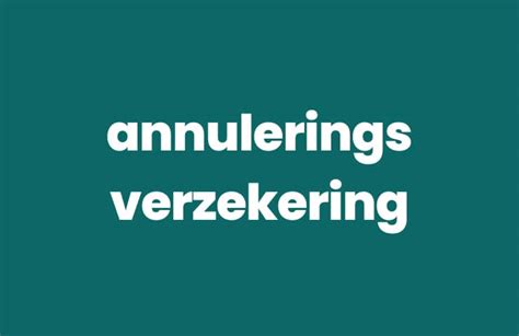 annuleringsverzekering