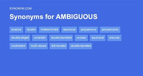 Another Word For Ambiguous
