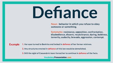 Another Word For Defiant