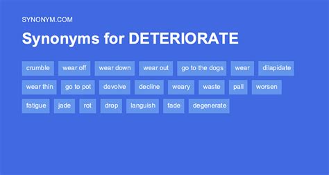 Another Word For Deteriorate