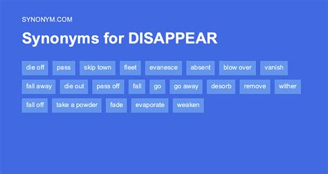 Another Word For Disappear