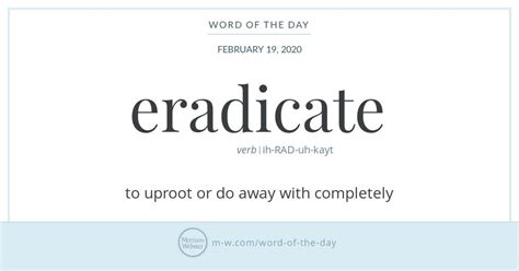 Another Word For Eradicate