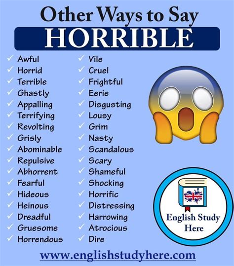 another word for horrible