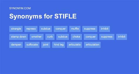 Another Word For Stifle