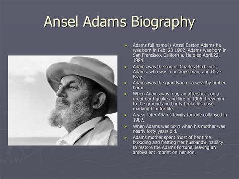 ansel adams biography report elementary