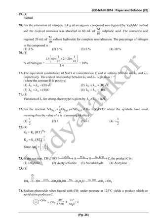 Read Ansershit Of Paper1 H Jee Mains 2014 Com 
