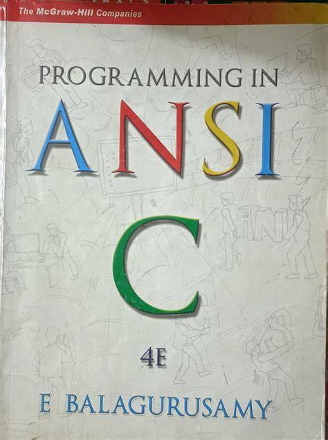 ansi c language 4th edition balagurusamy