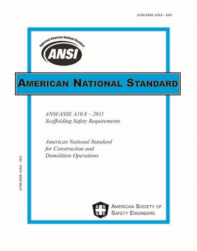 Read Ansi Asse A10 8 2011 Scaffolding Safety Requirements 