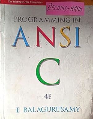 Full Download Ansi C Language 4Th Edition Balagurusamy 