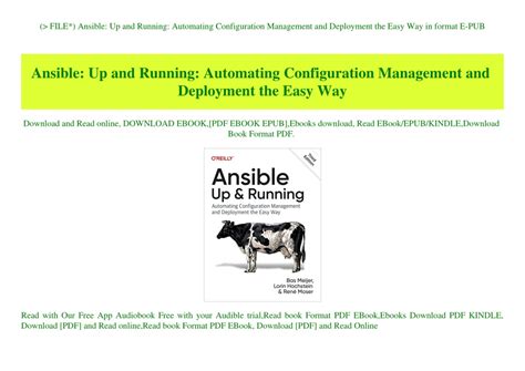 Read Online Ansible Up And Running Automating Configuration Management And Deployment The Easy Way 