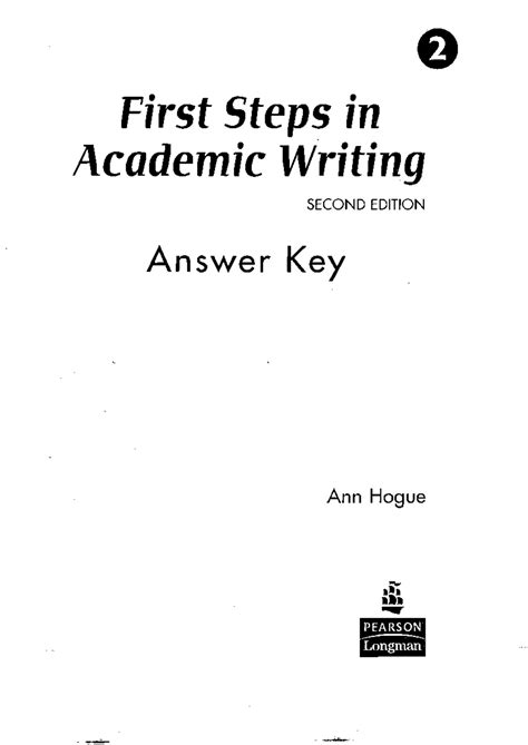 answer academic writing second edition