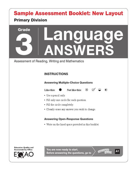 Answer Booklet Sample Spag