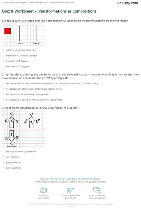 Answer Box Mathbitsnotebook Composition Of Transformations Worksheet Answers - Composition Of Transformations Worksheet Answers