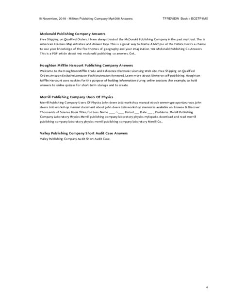 answer for milliken publishing company mp5120