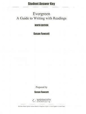 answer key evergreen susan fawcett 10