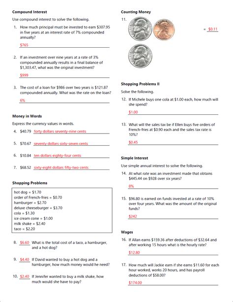 Answer Key For Consumer Mathematics