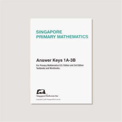 answer key for primary mathematics workbook 5a