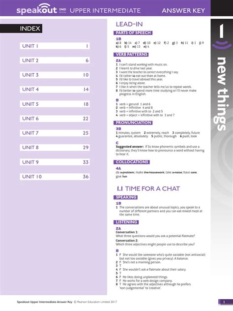 Answer Key Index Upper Intermediate