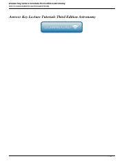 Answer Key Lecture Tutorials Third Edition