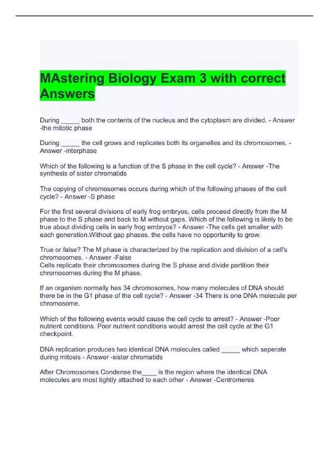 answer key mastering biology