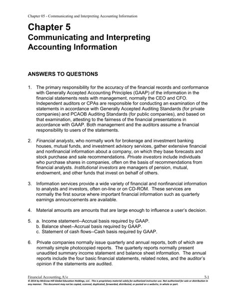 Answer Key Mcgraw Hill Accounting