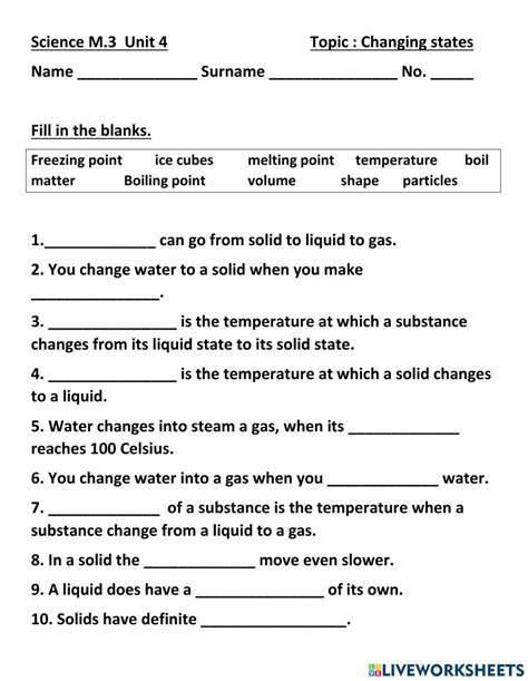 answer key to changes in living things