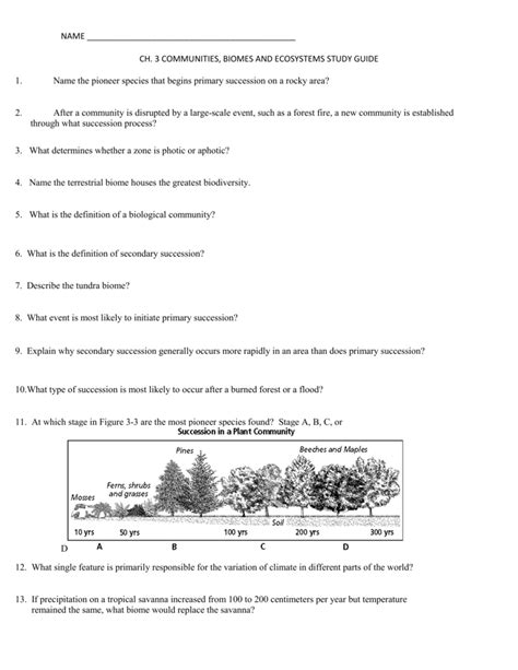 Answer Key To Communities Biomes Ans Ecosystems Teacher Communities And Biomes Worksheet Answers - Communities And Biomes Worksheet Answers