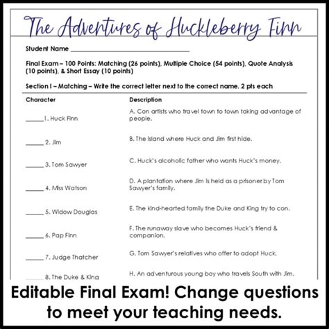 Answer Key To Huck Finn Study Guide Download