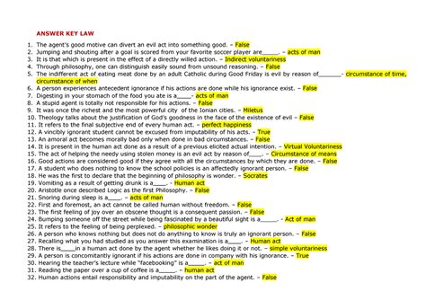 Answer Key To Law And Ethics 6e