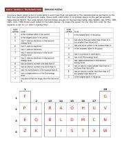 answer key to periodically puzzling