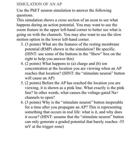 Answer Key To Phet Neuron Simulation
