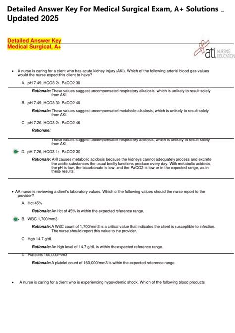 Answer Key To Surgical Technology Fifth Edition