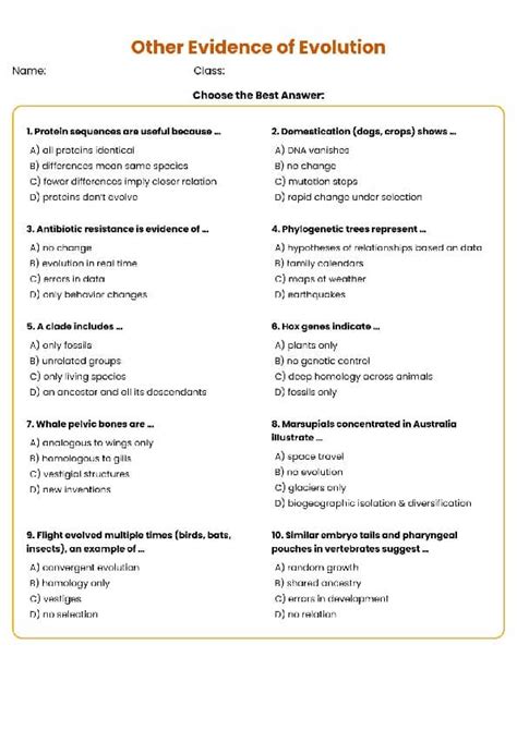 Answer Keys For Evolution Starts With