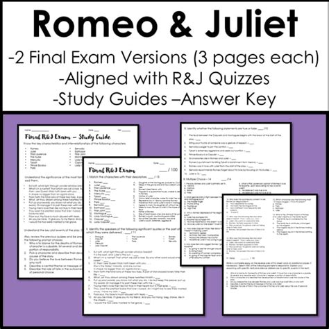 Answer Keys To Romeo And Juliet