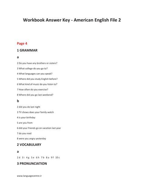 answer of american english file 1 teacher