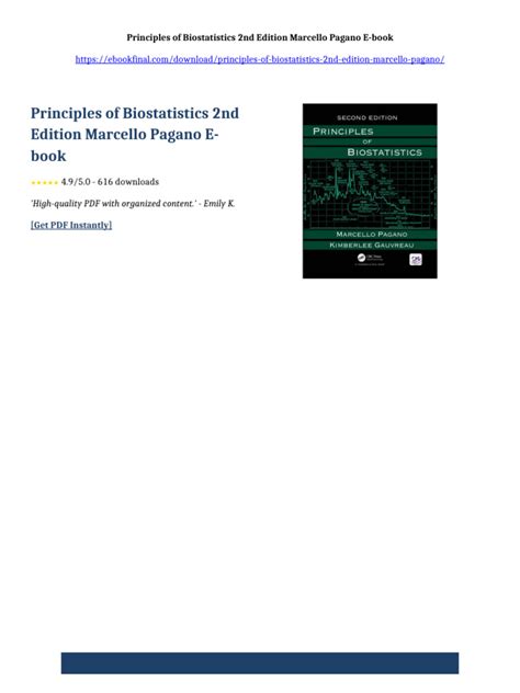Answer Principles Of Biostatistics Pagano