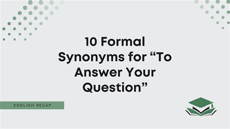 Answer Synonym