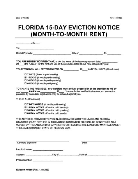 answer to eviction in florida
