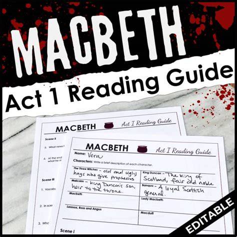 Answer To Macbeth Act 1 Study Guide