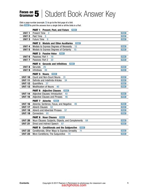 Full Download Answer Key Focus On Grammar 5 Pdf 