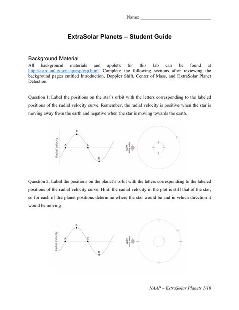 Read Answer Key For Extrasolar Planets Student Guide 