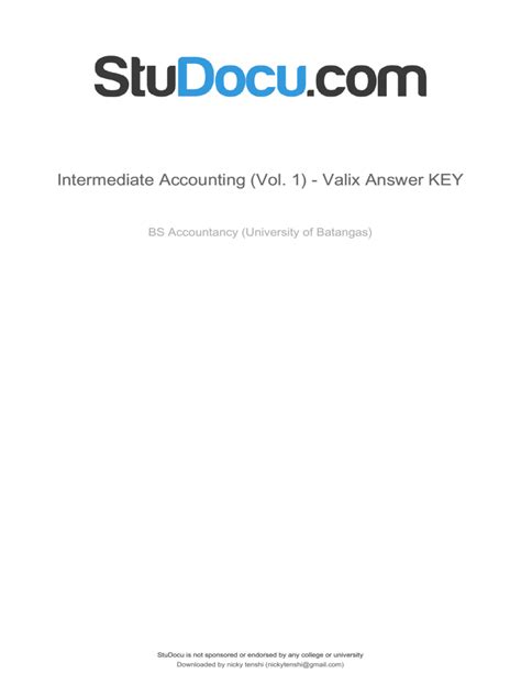 Read Answer Key For Intermediate Accounting Edition 7 