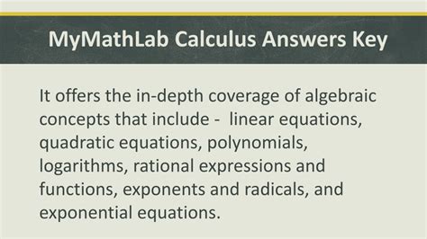 Read Online Answer Key For Mymathlab Calculus 