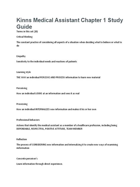 Full Download Answer Key Kinns Medical Assistant Study Guide 