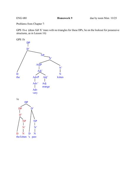 Read Answer Key S To Carnie Syntax Problems 