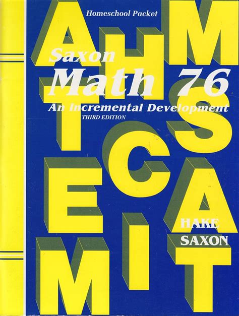 Download Answer Key Saxon Math 76 Third Edition 