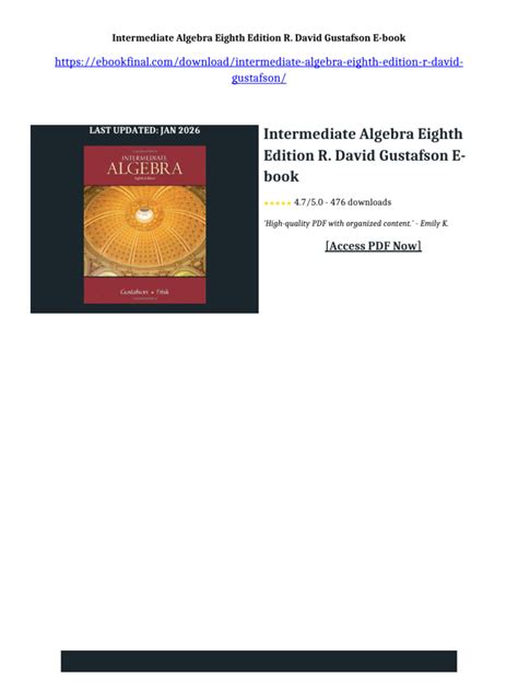 Full Download Answer Key To Intermediate Algebra Eighth Edition 