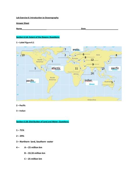 Full Download Answer Key To Laboratory Exercises For Oceanography 