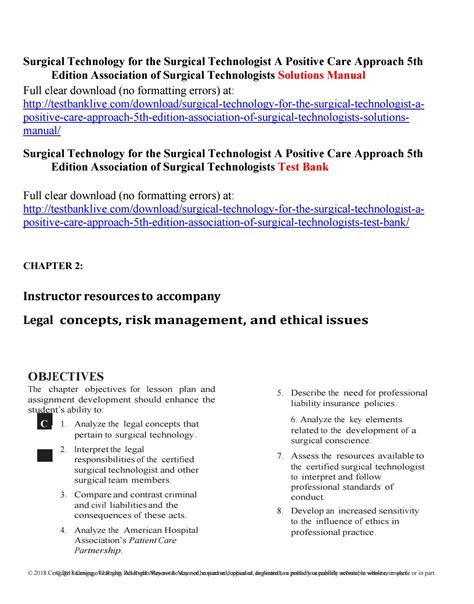 Read Answer Key To Surgical Technology Fifth Edition 