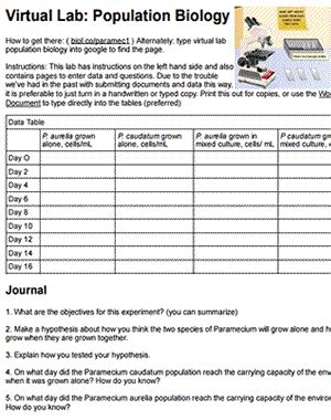Download Answer Key Virtual Lab Population Biology 